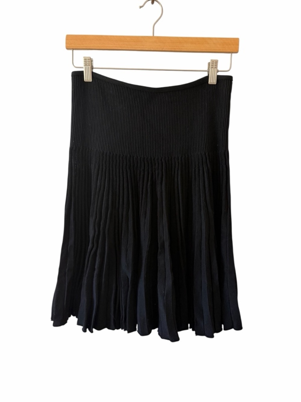 Valentino Pleated Knit Skirt